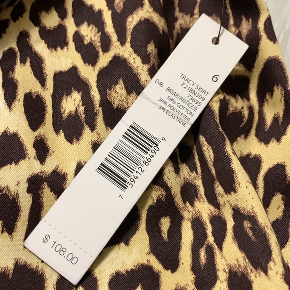 NWT size 6 T Tahari Animal Print Tracy Pencil Skirt - Picture 9 of 9